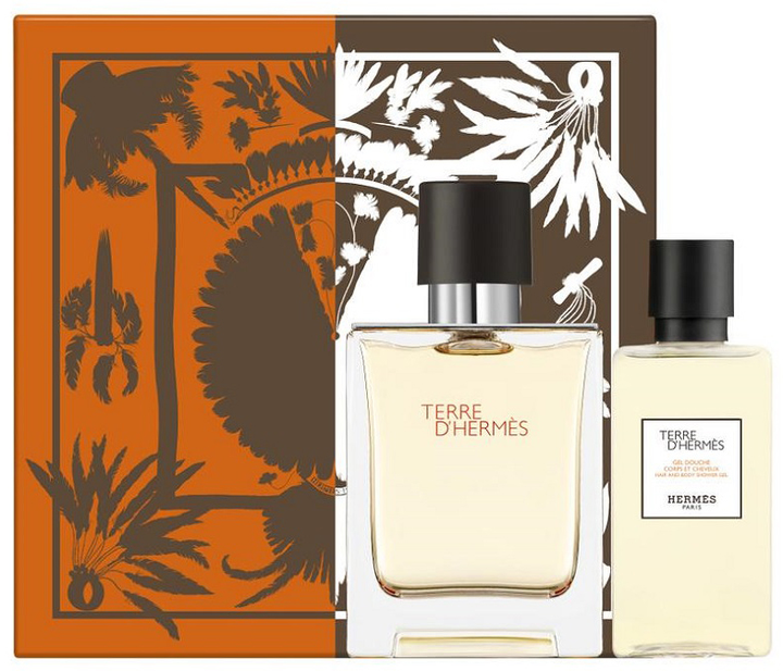 Zestaw męski Hermes Terre D'Hermes Woda toaletowa 50 ml + Żel pod prysznic 40 ml (3346131433186) - obraz 1