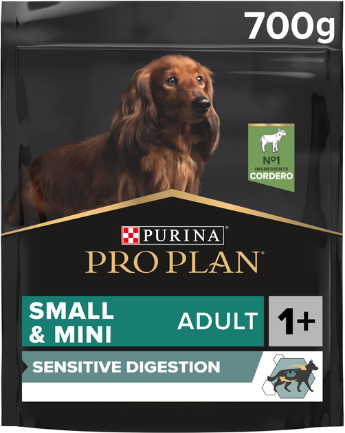 Sucha karma Purina PRO PLAN Small&Mini Adult 1+ Sensitive Digestion dla dorosłych psów małych ras z wrażliwym trawieniem, z jagnięciną 700 g (7613036611299) - obraz 1