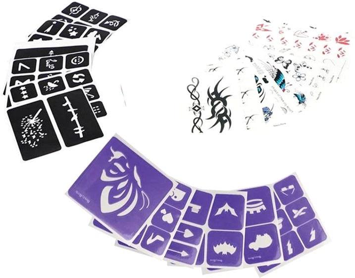 Zestaw kreatywny Maksik kuferek serduszko do tatuażów i paznokci brokat naklejki spa (6920179523862) - obraz 3