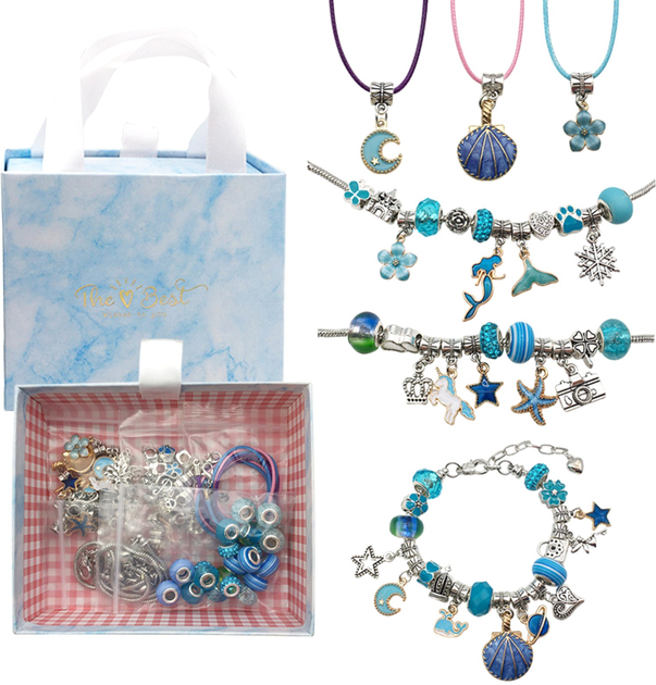 Zestaw dla dziecięcej kreatywności Maksik bransoletek naszyjników charms DIY (6920179699727) - obraz 8