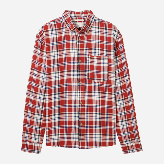 Сорочка бавовняна чоловіча Tom Tailor 1042538 XL Червона (4068127000514) - зображення 6
