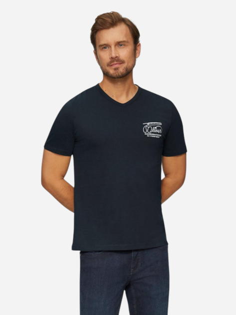 T-shirt męski bawełniany s.Oliver 10.3.11.12.130.2153470-59D1 XL Ciemnogranatowy (4099976471149) - obraz 4