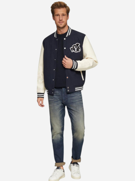 Bluza bez kaptura męska s.Oliver 10.3.11.14.140.2153489-59D1 M Ciemnogranatowa (4099976477103) - obraz 3