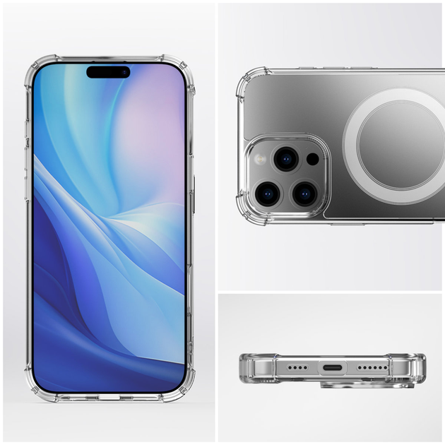 Панель 4smarts Hybrid Case Ibiza для Apple iPhone 16 Pro сумісний з MagSafe Transparent (4252011909407) - зображення 6