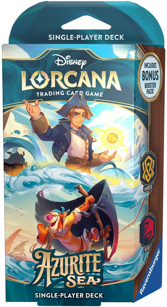 Zestaw kart Ravensburger Disney Lorcana Azurite Sea Starter Deck Jim Hawkins & Tigger (4050368984142) - obraz 1