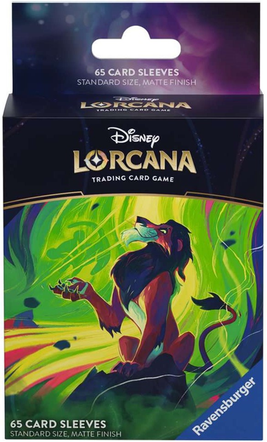 Koszulki ochronne Ravensburger Disney Lorcana Azurite Sea Set 6 Scar 65 szt. (4050368984395) - obraz 1