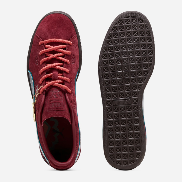Чоловічі кеди низькі Puma Suede 2 ONE PIECE 396521-01 43 (9UK) Бордові (4099686257460) - зображення 4