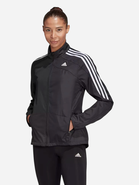 Kurtka wiatrówka damska do biegania adidas Marathon Jkt W GK6062 XXS Czarna (4064044028655) - obraz 1