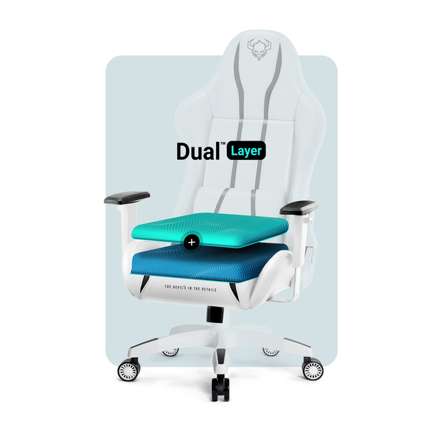 Fotel gamingowy Diablo X-One 2.0 Normal Size White/Black (5902560337822) - obraz 5