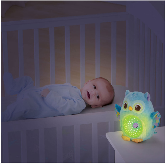 М'яка іграшка VTech Baby Сова для сну Синій (3417765669231) - зображення 5
