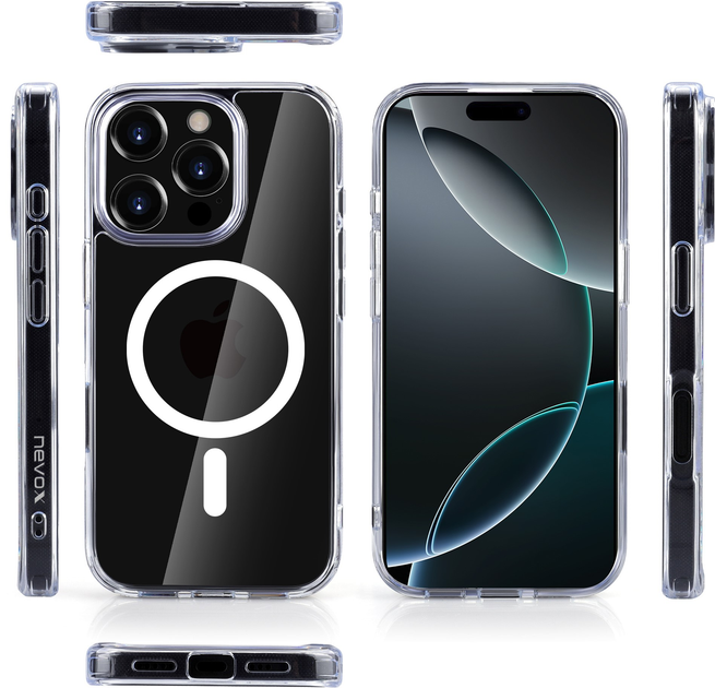Etui Nevox StyleShell SHOCKFlex MagSafe do Apple iPhone 16 Pro Max Transparent (4250686413892) - obraz 6