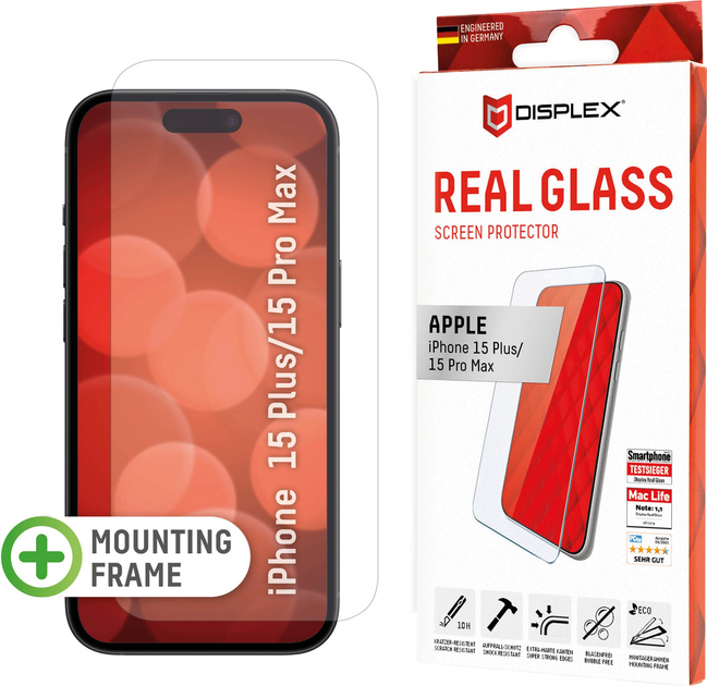 Szkło hartowane Displex Real Glass do Apple iPhone 15 Plus/15 Pro Max (4028778120832) - obraz 1