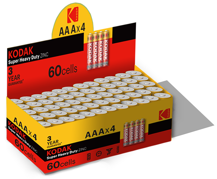 Батарейка Kodak 3944014 Extra Heavy Duty (4 шт.) - Фото 2 Батарейка Kodak 3944014 Extra Heavy Duty (4 шт.) - изображение 2