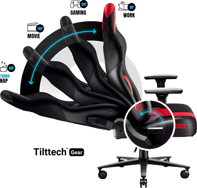 Fotel gamingowy Diablo X-Player 2.0 King Size Crimson/Anthracite (5902560337761) - obraz 4