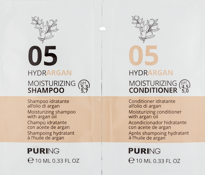 Шампунь+Кондиционер Puring 05 HYDRARGAN, 10 мл+10 мл - Фото 1 Шампунь+Кондиционер Puring 05 HYDRARGAN, 10 мл+10 мл - изображение 1