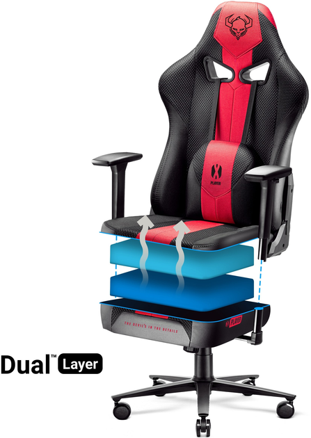 Ігрове крісло Diablo X-Player 2.0 Normal Size Crimson/Anthracite (5902560337181) - зображення 4