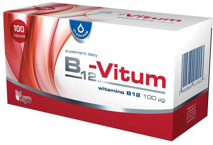 Witaminy Oleofarm B12-Vitum 100 kapsułek (5904960012453) - obraz 1