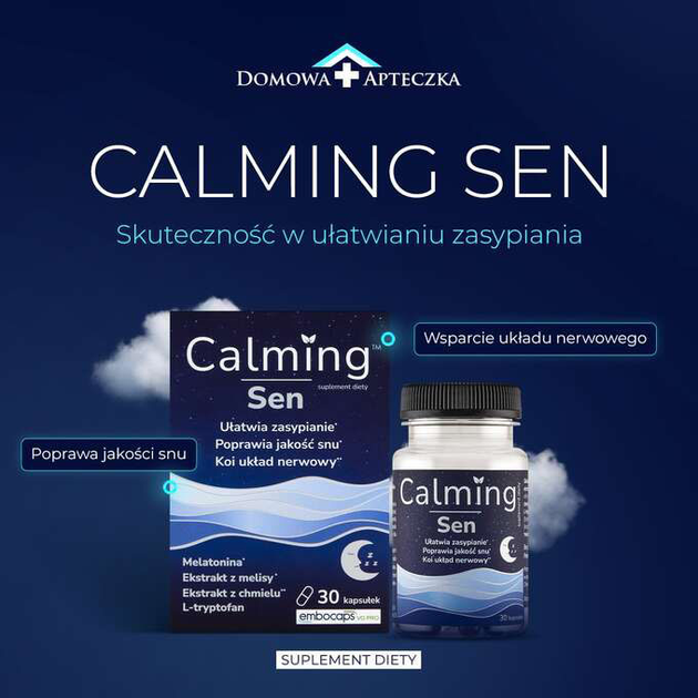 Naturalny suplement diety Domowa Apteczka Calming Sen 30 kapsułek (5906058146125) - obraz 7