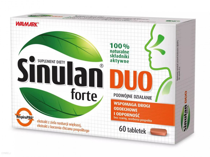 Naturalny suplement diety Walmark Sinulan Duo Forte 60 tablets (8595165279856) - obraz 1