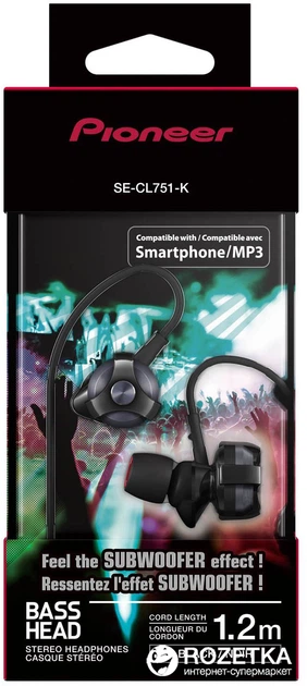 Наушники Pioneer SE-CL751-K Bass Exciter Black купить в интернет