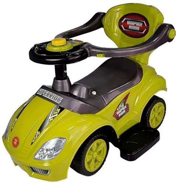 Jeździk LEAN Toys Mega Car Żółty (5908275994787) - obraz 3