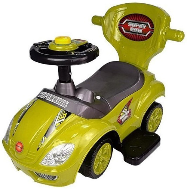 Jeździk LEAN Toys Mega Car Żółty (5908275994787) - obraz 5