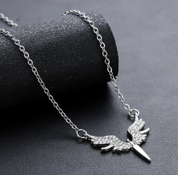 Цепочка Fashion Jewerly Крылья Ангела подвеска на шею в стиле Тиффани y2k kpop серебристый (SVS) - изображение 4