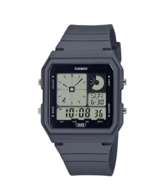 CASIO LF-20W-8A2 - это наручные часы с черным корпусом и белым экраном. - Фото 1 CASIO LF-20W-8A2 - это наручные часы с черным корпусом и белым экраном. - изображение 1