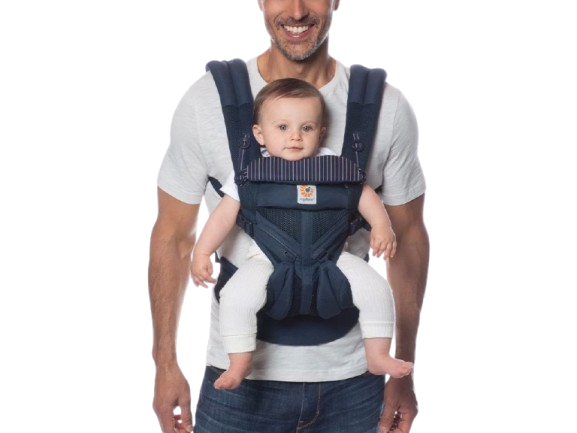 Рюкзак-переноска Ergobaby Omni 360 Baby Carrier All-In-One Cool Air Mesh с рождения Pink Stripes - Фото 6 Рюкзак-переноска Ergobaby Omni 360 Baby Carrier All-In-One Cool Air Mesh с рождения Pink Stripes - изображение 6