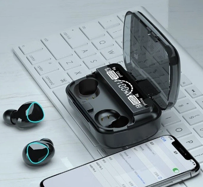 Беспроводные вакуумные M10 MDR Bluetooth наушники вкладыши с кейсом - изображение 2