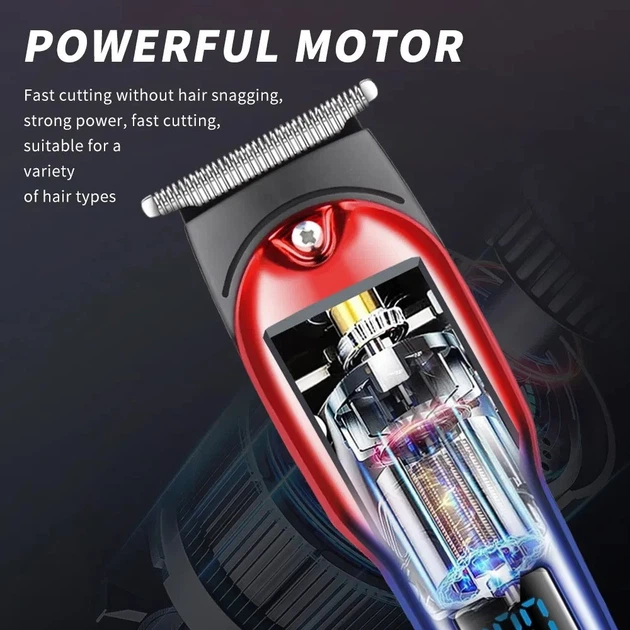 Акумуляторна машинка Geemy GM-8036, для волосся, з LED-дисплеєм - зображення 4