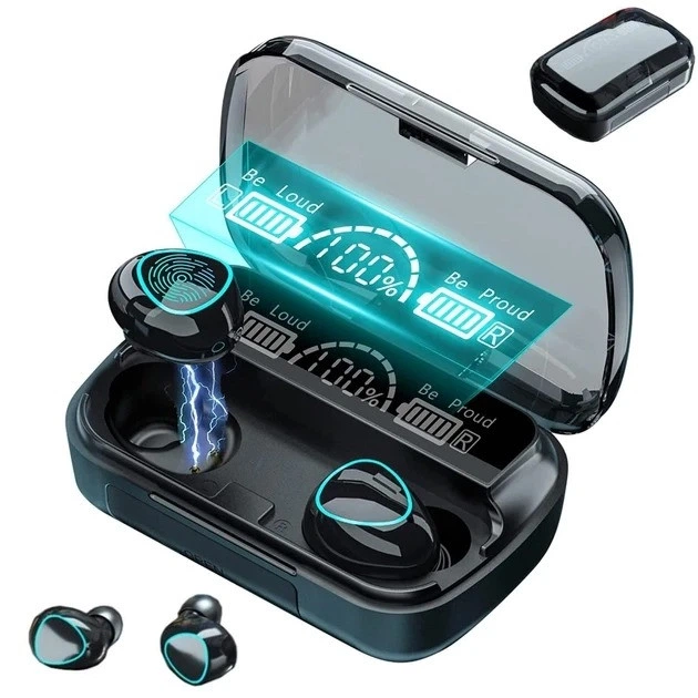 Беспроводные вакуумные M10 MDR Bluetooth наушники вкладыши с кейсом - изображение 7