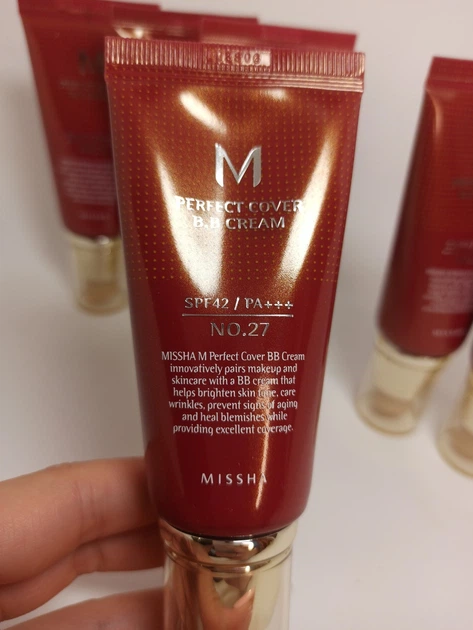 Тональный ВВ крем MISSHA M Perfect Cover BB Cream SPF42 / PA +++ 50 мл 27 тон Honey Beige - изображение 2
