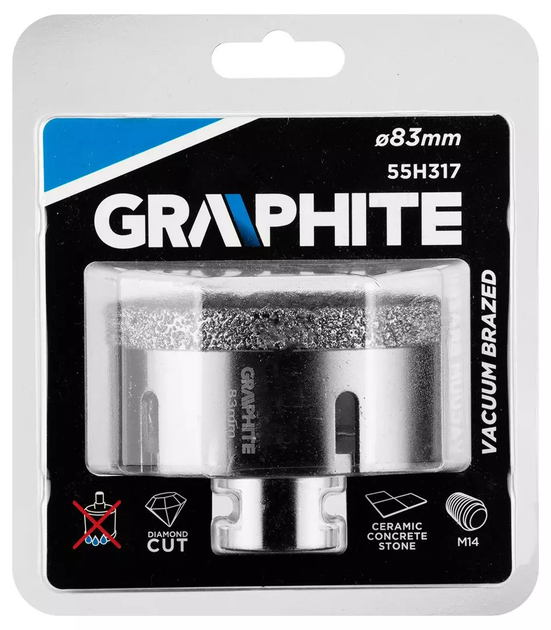 Otwornica diamentowa Graphite 83 mm M14 55H317 (5902062509420) - obraz 2