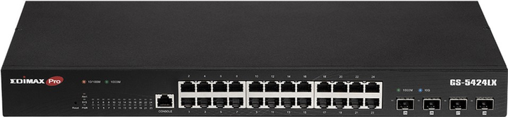 Switch Edimax 28-Port Gigabit Black (GS-5424LX) - obraz 2