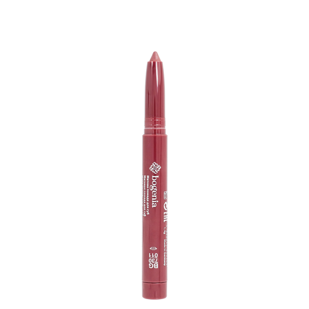 Помада-олівець для губ водостійка Bogenia Velvet Waterproof Matte BG730, 011 Dreams Бежево-вишнева - изображение 3