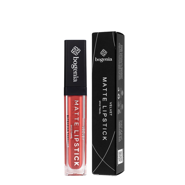Помада для губ жидкая Bogenia Liquid Matte Lipstick Spice Travel BG720, № 010 Barbadian Tamarind - изображение 5