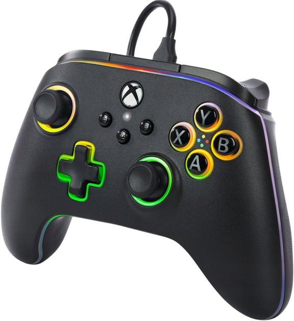 Kontroler PowerA Advantage Wired Controller Lumectra + RGB LED Strip Black (0617885033414) - obraz 5