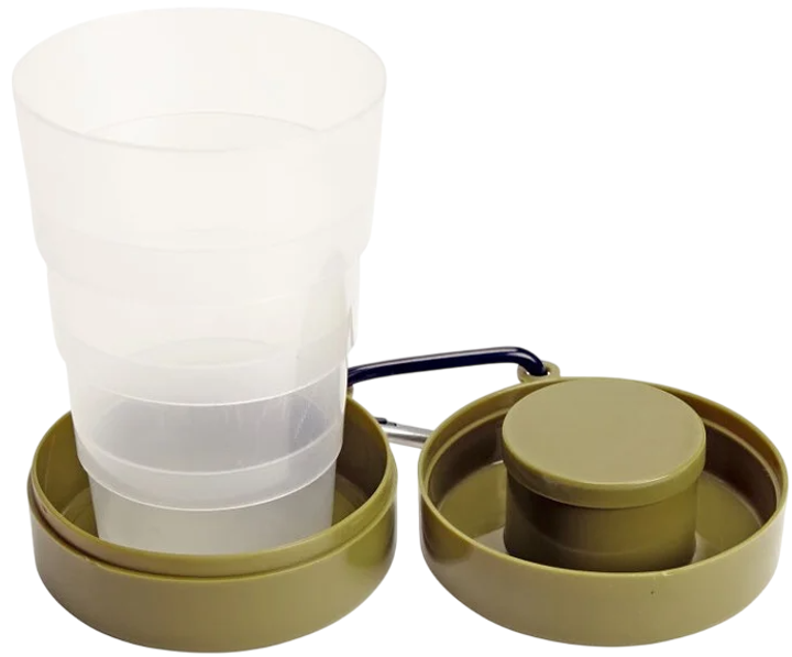 Кружка туристична Kikkerland Collapsible Tumbler w Pill Compart (0612615112667) - зображення 1