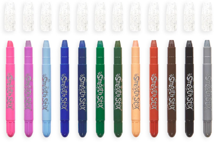 Zestaw kolorowych ołówków Ooly Smooth Stix żelowe akwarelowe z pędzlem 24 szt (0810078033172) - obraz 3
