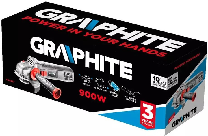 Кутова шліфмашина Graphite 900 Вт 59G087 (5902062024343) - зображення 2