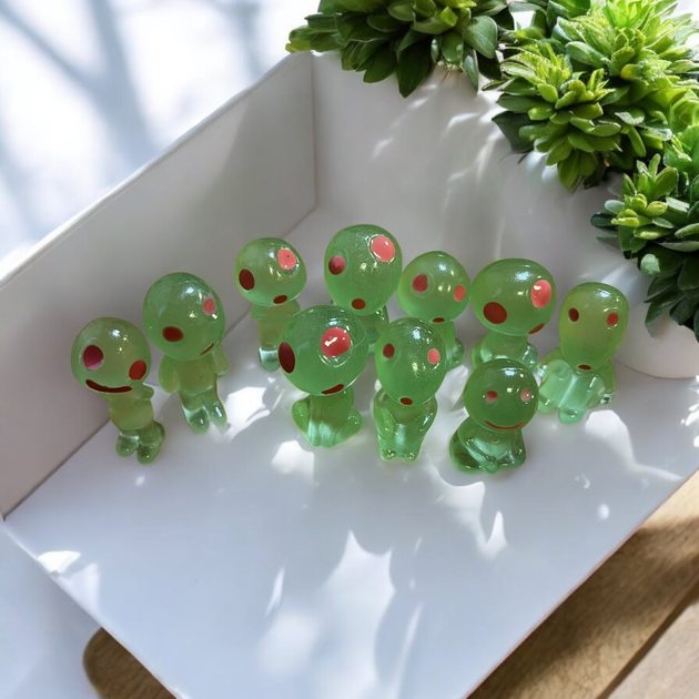 Фигурки светящиеся Духи леса Кодама Хаяо Миядзаки Набор 10