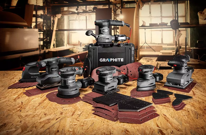 Орбітальна шліфувальна машина Graphite 380 Вт 115 x 230 мм 59G329 (5902062087867) - зображення 10