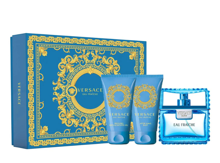 Подарочный набор для мужчин Versace Man Eau Fraiche Туалетная вода 50 ...