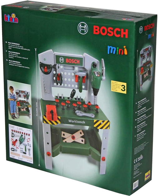 Стіл для дітей Klein Bosch Mini Workbench з інструментами 43 шт (4009847086396) - зображення 2