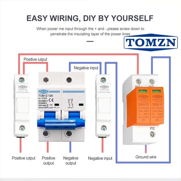 Устройство защиты от импульсных перенапряжений УЗИП TOMZN TZG40-PV