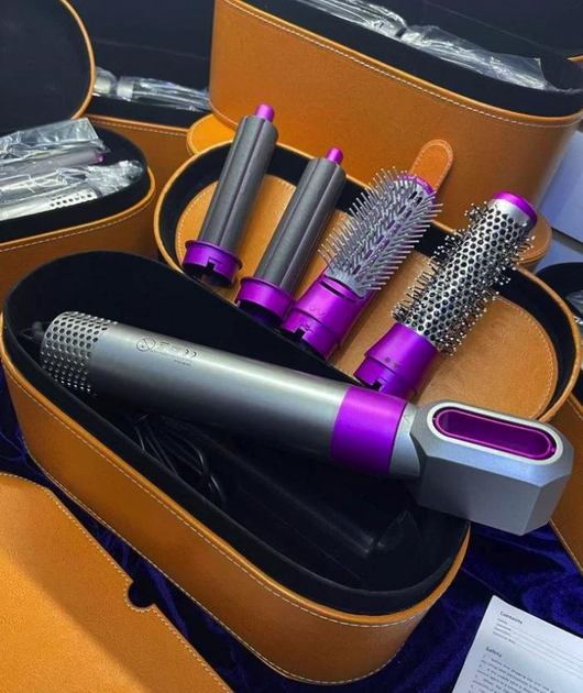 Стайлер для волос с насадками 5 в 1 + Кейс чехол Hair Brush - изображение 3