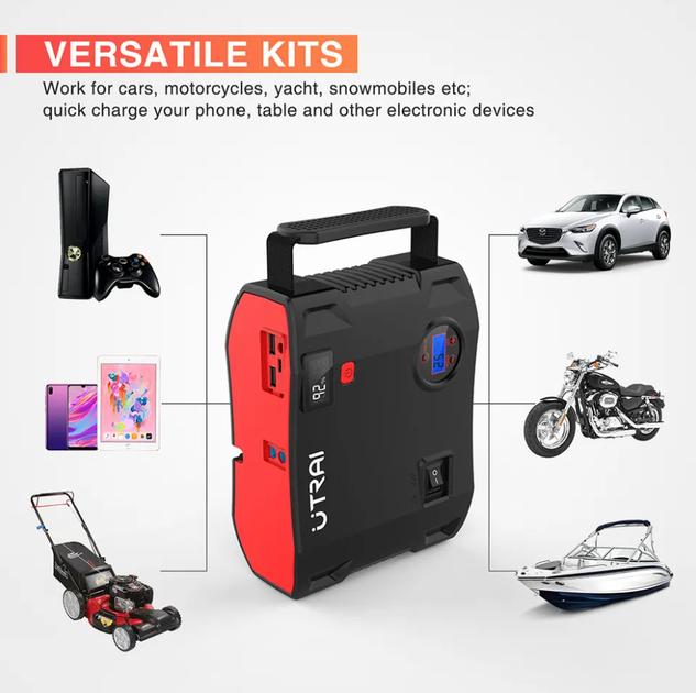 Пусковое автомобильное устройство Jump Starter UTRAI Jstar 5 2000А / 16000mAh 4 в 1 - изображение 6