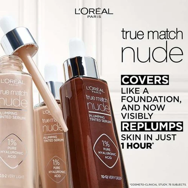 Тональний крем для обличчя L'Oreal Paris True Match Nude Plumping Tinted освітлювальний 1-2 Rosy Light 30 мл (3600524101404) - зображення 8