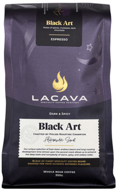 Kawa ziarnista LaCava Black Art Espresso 350 g (5905215161315) - obraz 1